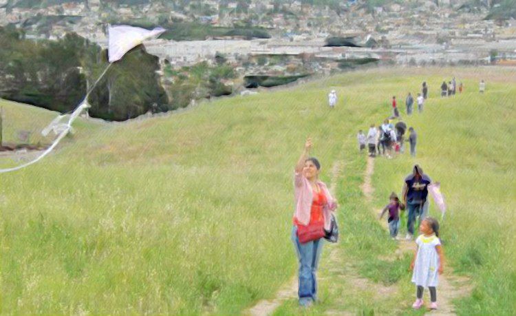 El Sereno Kite flying photo illustration